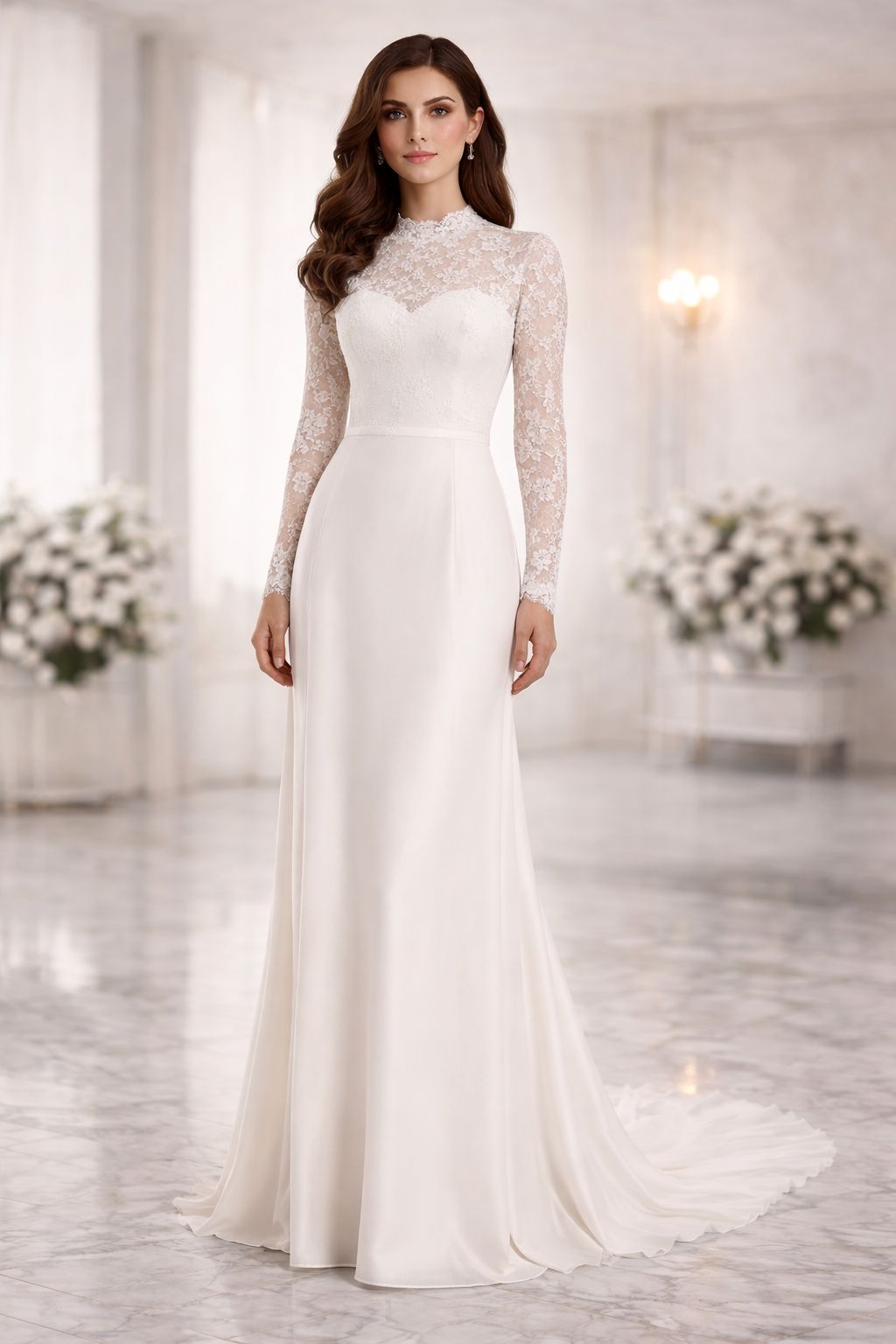 Grace Lace Column Gown