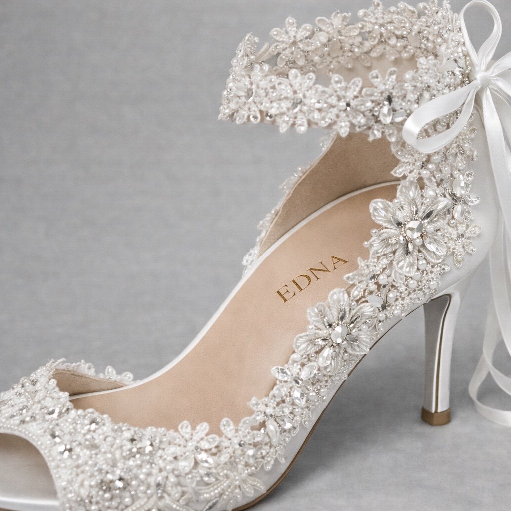 EDNA Crystal Floral Bridal Stiletto