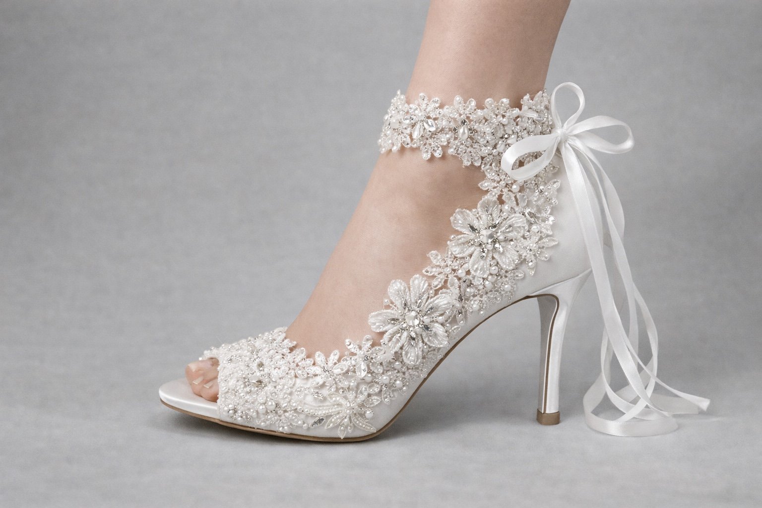 EDNA Crystal Floral Bridal Stiletto