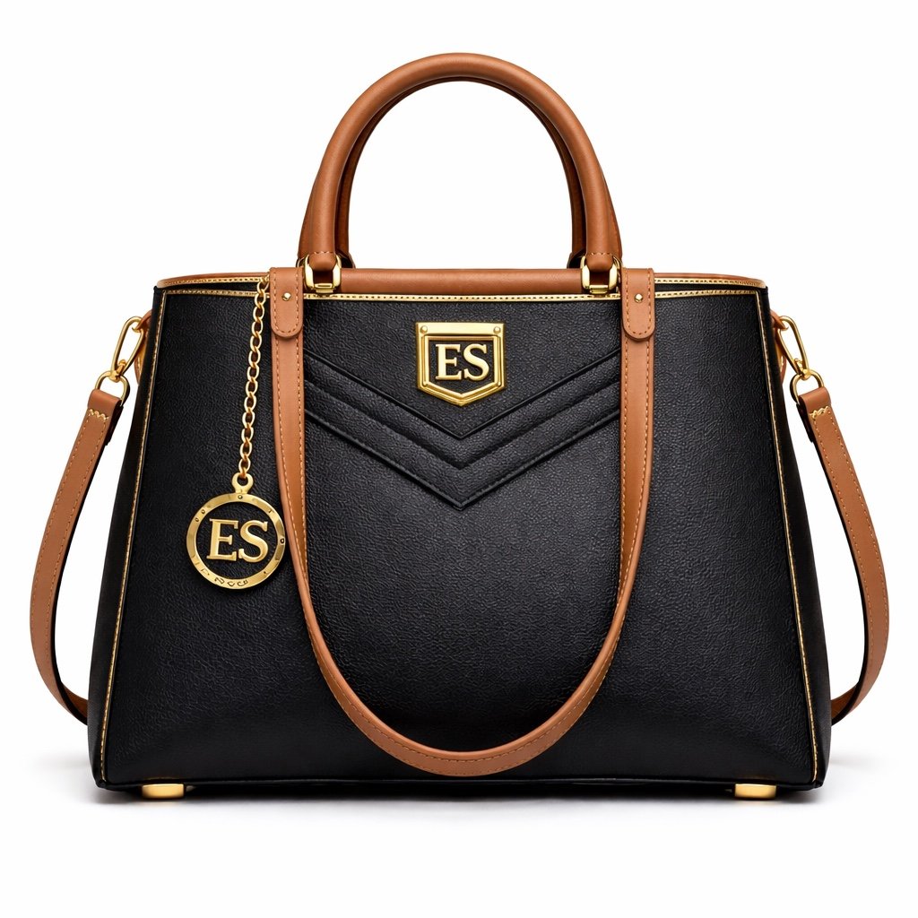 ES Executive Black & Tan Handbag
